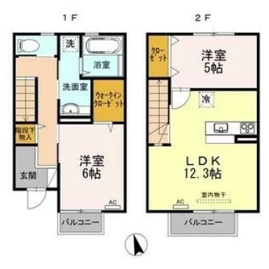 Casa K＆K 105の間取り図