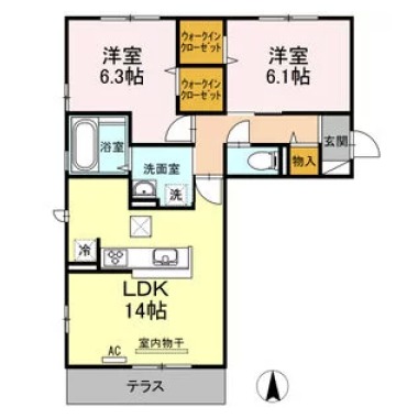 ヴェルドミールII 106の間取り図