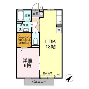 セジュール川南 201の間取り図