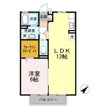 セジュール川南 205の間取り図