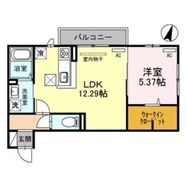 エレガンテ ブリッサ 武中 103の間取り図