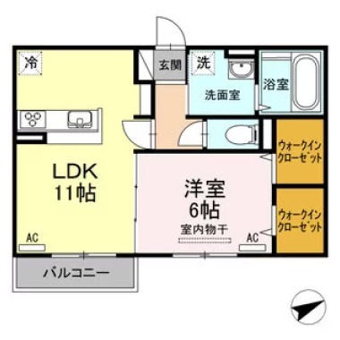 サンフラワー藍住 202の間取り図