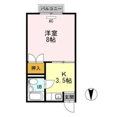 第二立岩ハイツ 104の間取り図