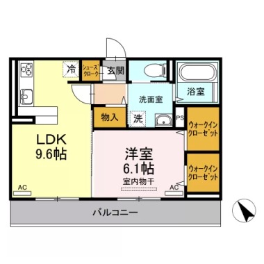 アイリス 202の間取り図