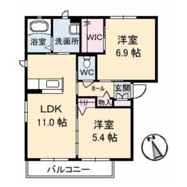 シャーメゾンForest 201の間取り図