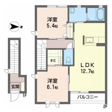 シャーメゾン鴨島 A棟 201の間取り図