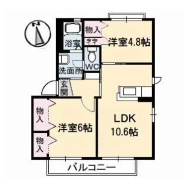 シャーメゾン上板 A棟 202の間取り図