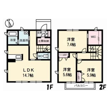 リラフォート江川 の間取り図