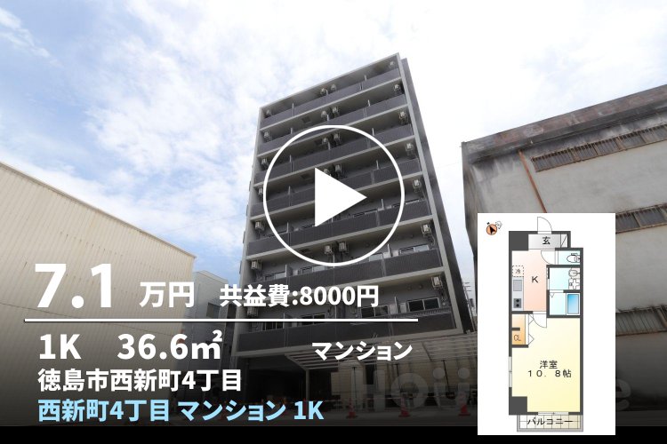 西新町4丁目 マンション 1K 507