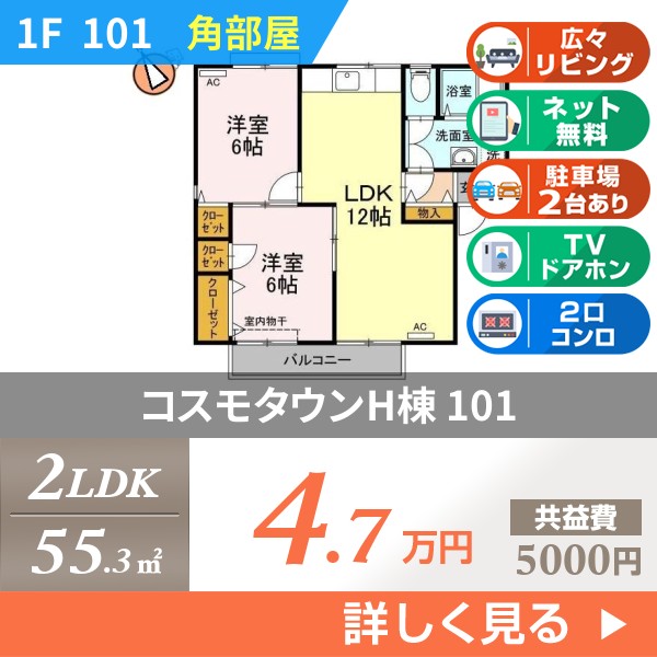 コスモタウンH棟 101