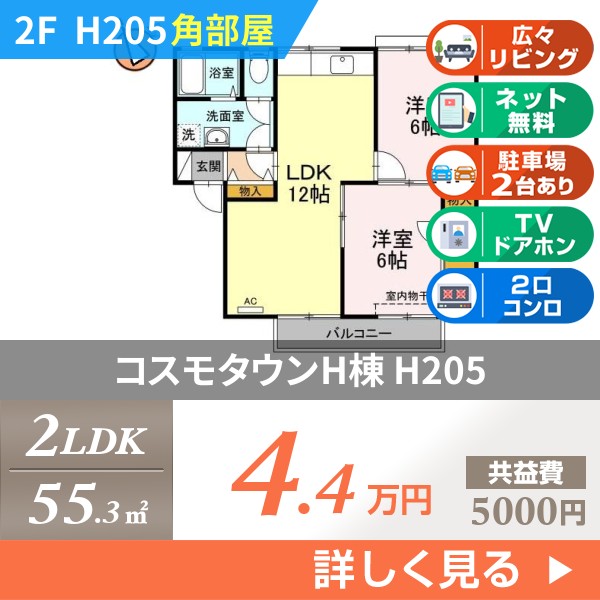 コスモタウンH棟 h205