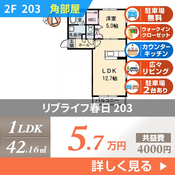 リブライフ春日 203