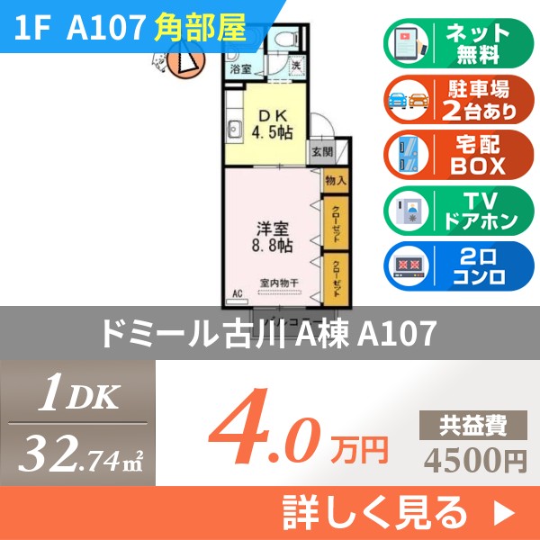 ドミール古川 A棟 A107