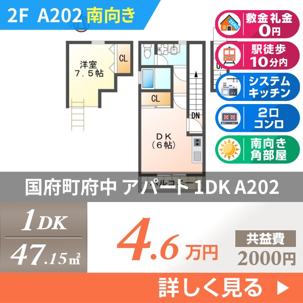 国府町府中 2階建アパート 2007年築 a202