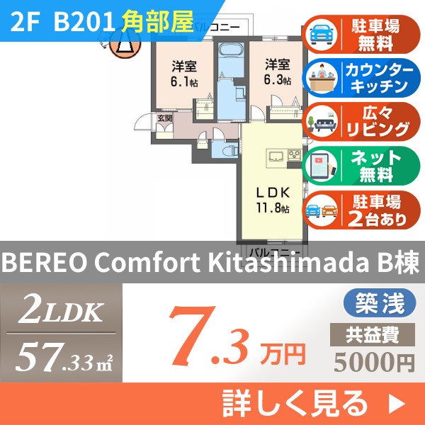 BEREO Comfort Kitashimada B棟 b201