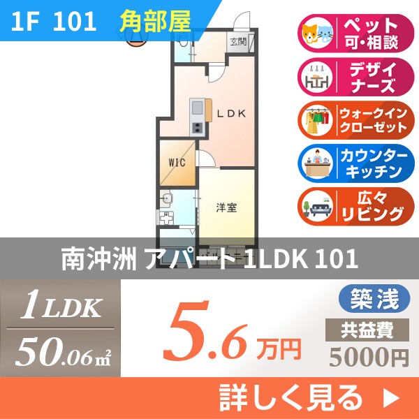 南沖洲 2階建アパート 2018年築 101