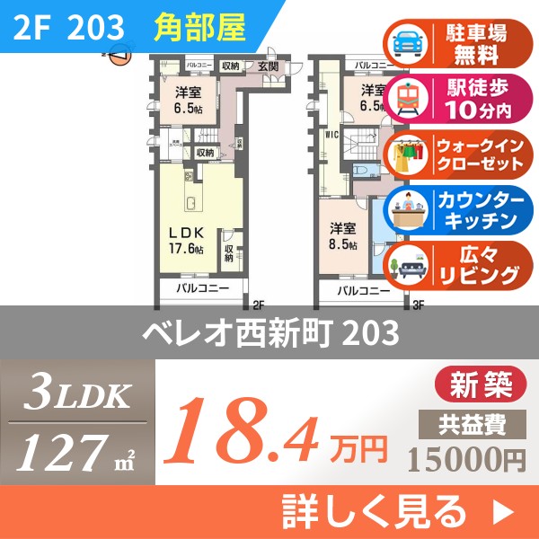 ベレオ西新町 203