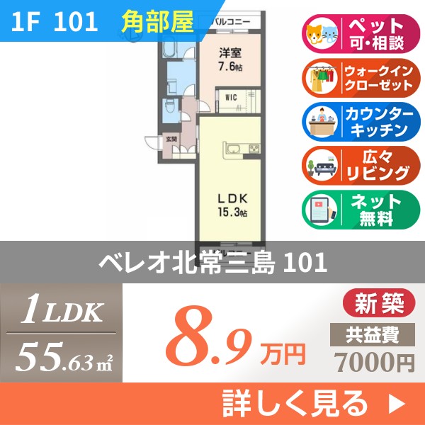 ベレオ北常三島 101