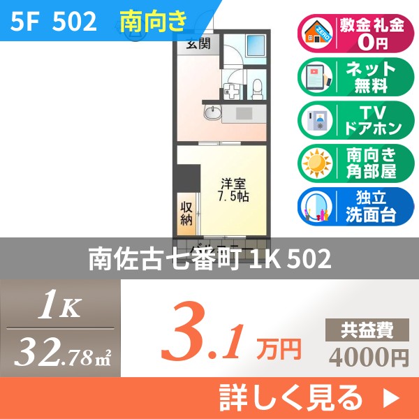 南佐古七番町 5階建マンション 1981年築 502