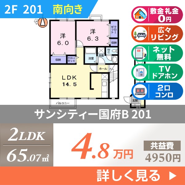 サンシティー国府B 201