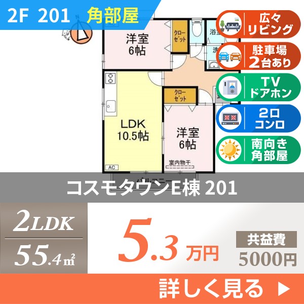 コスモタウンE棟 201