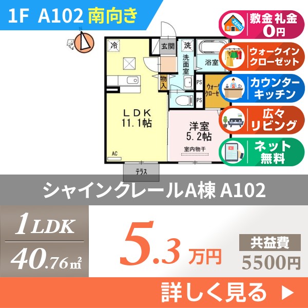 シャインクレールA棟 a102