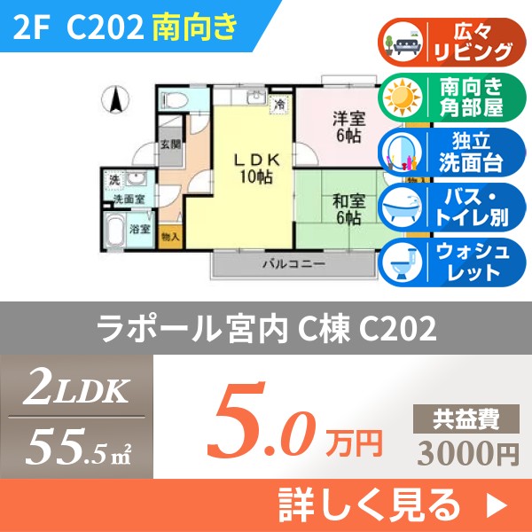 ラポール宮内 C棟 c202