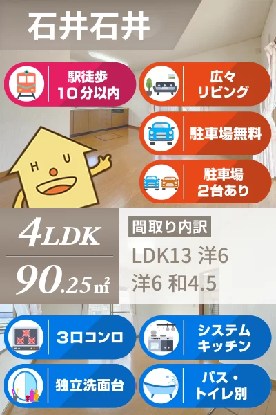 石井 一戸建て 4LDK 101のお部屋の特徴