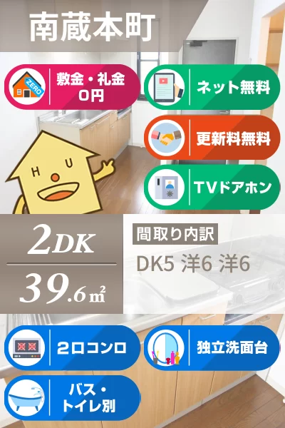 南蔵本町 アパート 2DK 101のお部屋の特徴