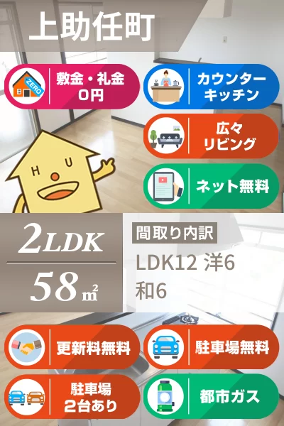 上助任町 マンション 2LDK 403のお部屋の特徴