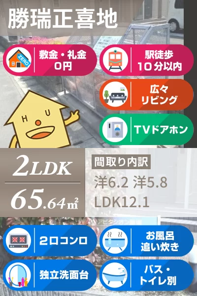 アビタシオン勝瑞D 202のお部屋の特徴