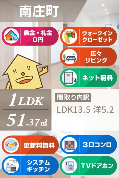 南庄町 アパート 1LDK 207のお部屋の特徴